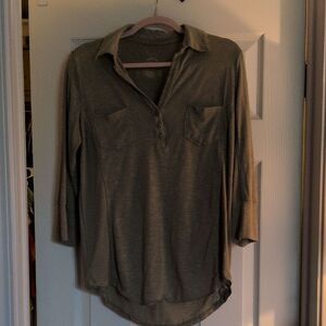 💲⬇️Faded Glory Khaki Button Down Shirt With Pockets